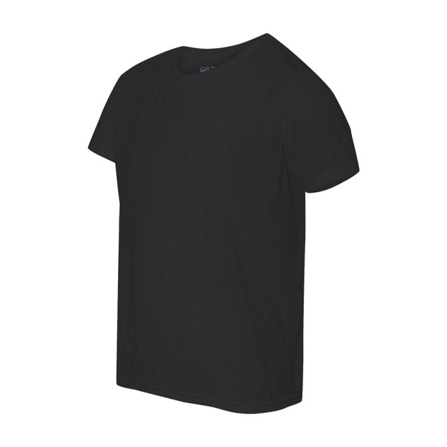Gildan Big Boys' Ribknit Performance Jersey T-Shirt, Blk, Small