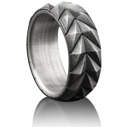 Unique Design Handmade Sterling Silver Men Brutal Ring, Silver Men Wedding Ring, Silver Men Wedding Band, Ornament Men Ring, Promise Ring