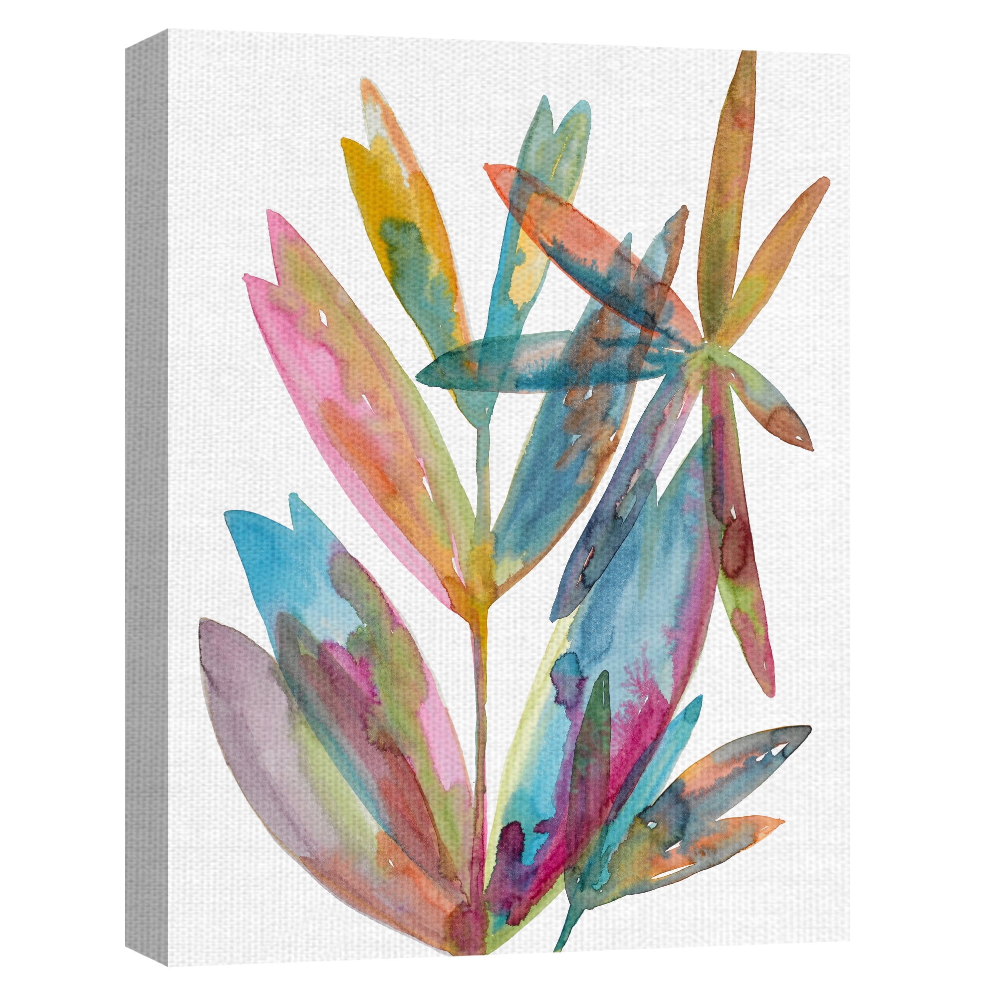 Masterpiece Art Gallery Rainbow Wish I & II Colorful Plants by Erin Lin Canvas Art Print