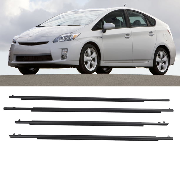 75710-47021, impermeable 4 PCS de Goma de Goma, Buen Automóvil de Sellado Fuera de la Ventana Weatherstrip para Prius 2010 A 2015