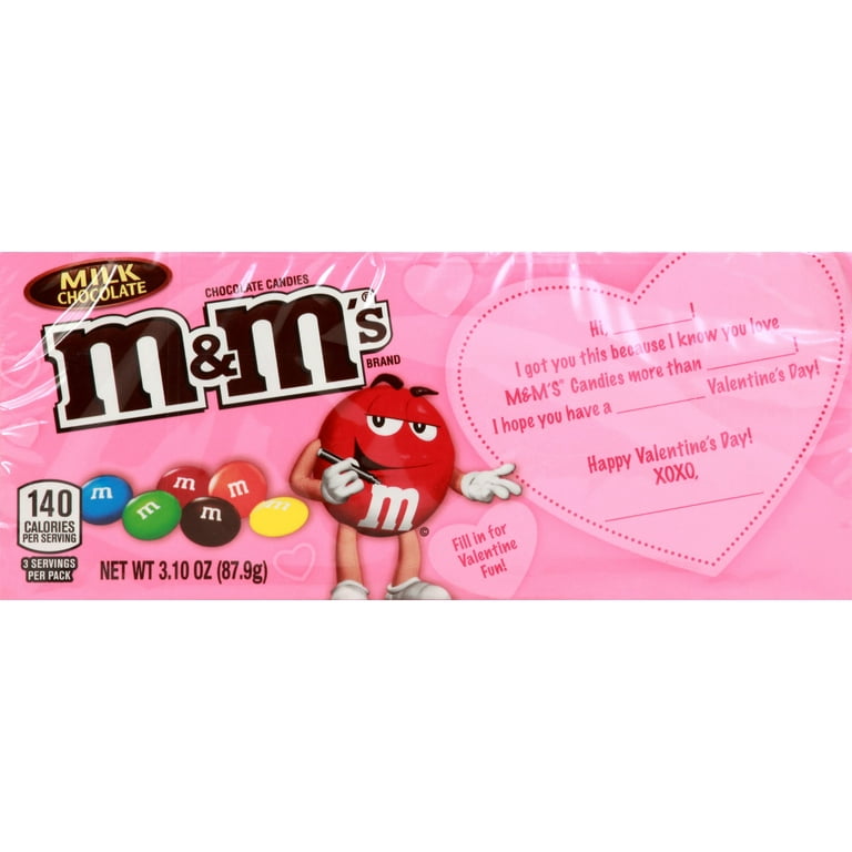 Mars M&M's Valentine's Day Milk Chocolate Candy, 3.1 Oz. 