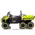 thumbnail image 7 of Xuanlur 24V Ride On Toys for Big Kids W/20" Seat, 4WD 6X6 2 Seater Ride On Dump Truck with Remote Control, 3 Speeds, High Efficiency Battery, 4X100 Motors, Music, Ride On Car for Boys Girls, Yellow, 7 of 7