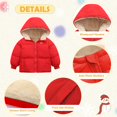 thumbnail image 5 of Aideaone Baby Winter Coat with Hooded Toddler Boys Girls Puffer Jackets for 12M-5T, 5 of 7
