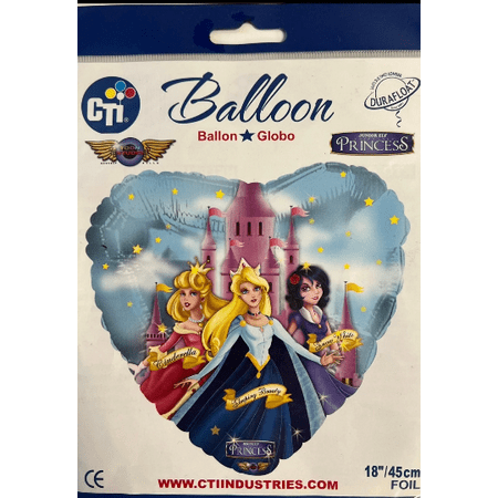 18″ WICKED PRINCESS HEART Balloon • Party Supplies Decorations Foil Mylar Balloon