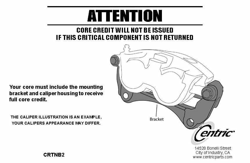 Disc Brake Caliper-Premium Semi-Loaded Caliper Housing and Bracket Front Left