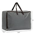 thumbnail image 2 of Unique Bargains 1 Pack Clothes Storage Bags Moving Bags Light Gray 24*16*10in, 2 of 7