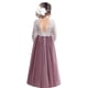 thumbnail image 3 of Vestido de fiesta transparente de manga larga con falda corta de ballet de tubo recto con espalda de encaje para niñas y mujeres, 3 of 5