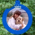 thumbnail image 4 of Expressly Yours! 2022 Picture Frame Christmas Ornament with Magnetic Glitter and Non-Glare Photo Protector, Round Blue, 4 of 6
