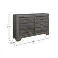 thumbnail image 7 of Lexicon Beechnut 6 Drawers Contemporary Wood Dresser in Gray, 7 of 7