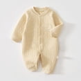 thumbnail image 2 of Mercatoo Long Sleeve Onesi1 for Baby Boy Girl Moon Star Embroidery Going Home Outfit Infant Spring Warm Jumpsuit Soft Rompe1, 2 of 9