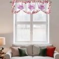 thumbnail image 3 of Mother's Day Tie Up Valances Curtain, Adjustable Kitchen Red Tulip Floral Love Heart Rustic Valances for Windows Decor, Rod Pocket Short Curtains Set for Bedroom/Bathroom, 60"x18", 3 of 9