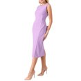 thumbnail image 4 of INSPIRE CHIC Women's Boat Neck Sleeveless Midi Formal Dress Light Purple L, 4 of 5