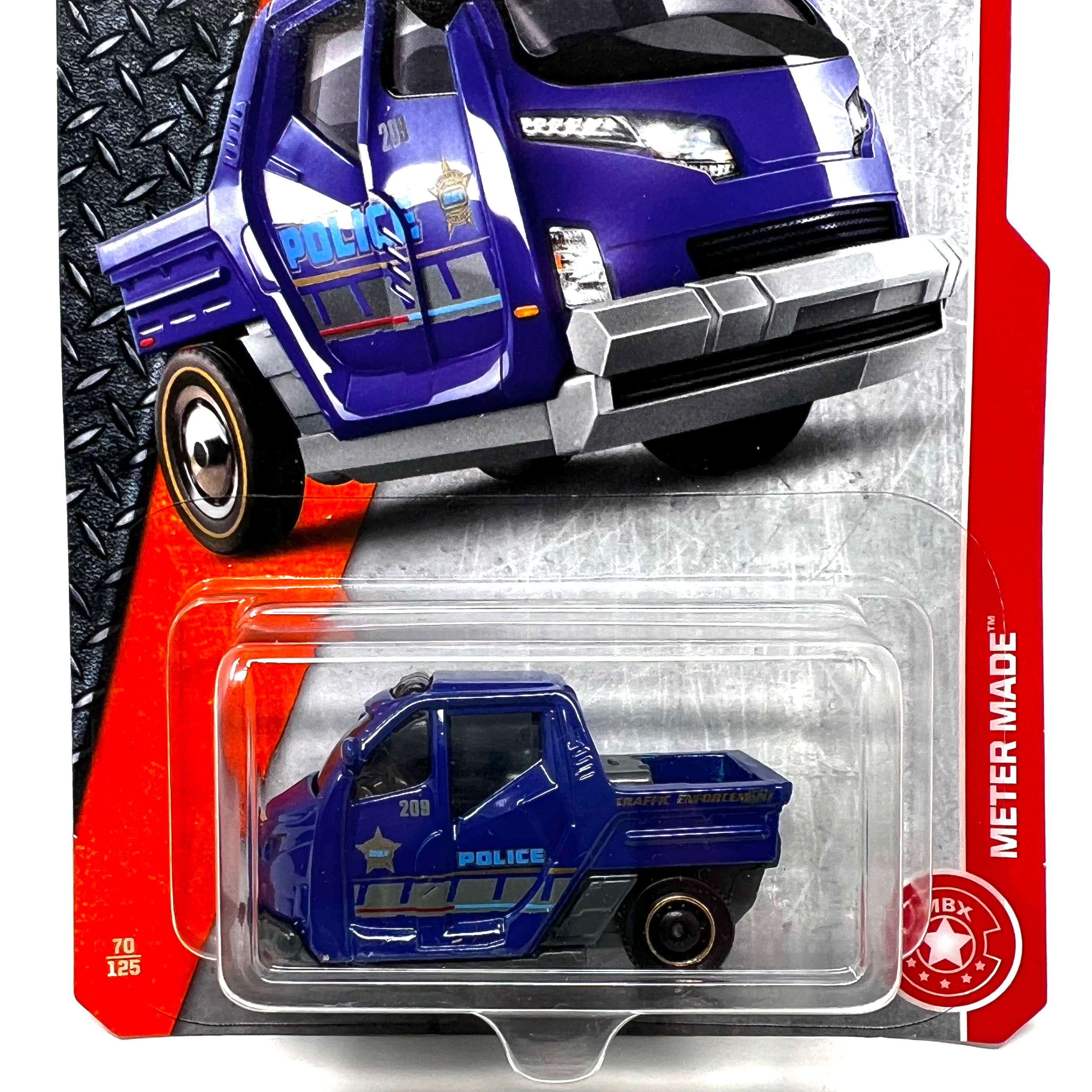 Matchbox MBX Meter Made Blue Diecast Cop Car for Collection, 1:64