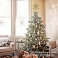 thumbnail image 3 of Christmas Star Tree Topper. Battery Powered 3d Star Decorative Tree Ornament With White Light Bright Star Lighting With Springy Base For Holiday Tradi, 3 of 5