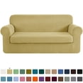 thumbnail image 1 of CHUN YI Housse de Canapé Extensible 2 Pcs à Carreaux avec Coussin, 1 of 6