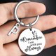 thumbnail image 3 of Remember I Am with You Always Llavero de acero inoxidable Regalo ideal para padre Esposa Marido Hija Hijo Familia, 3 of 3