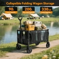 thumbnail image 3 of Vecukty Collapsible Folding Wagon,Portable Utility Wagon Cart for Outdoor Camping, Shopping, Sports, Grocery, Kids, Black, 3 of 9