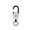 White, variant on Retractable Keychain Badge Holder, Heavy Duty Carabiner Clip with Extendable Cord, 360° Rotating ID Reel Lanyard Black 5"