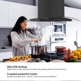 thumbnail image 5 of Island Range Hood 30-inch Kitchen 3-Speed Extractor Fan Vent Hood Airflow 900CFM, 5 of 10