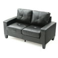 thumbnail image 4 of Glory Furniture Newbury Faux Leather Modular Loveseat in Black, 4 of 5