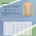thumbnail image 7 of Yanarno Kids Girls Gymnastics Leotards Fleece Lined Long Sleeve Bodysuit Round Neck Ballet Dance Mock Neck 140, 7 of 7