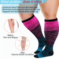thumbnail image 4 of 3 Pairs Plus Size Copper Compression Socks for Women & Men Circulation 20-30 mmHg - Better Blood Flow, Swelling , Best Support for Medical, Running, Nursing, 4 of 7