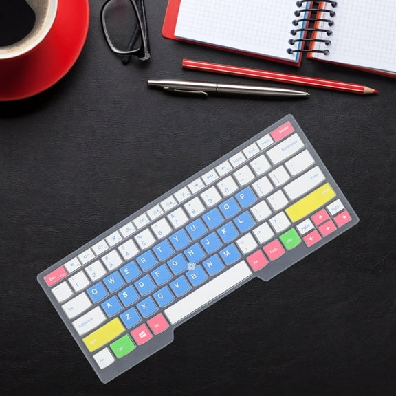 KONTONTY Blue Silicone Keyboard Cover for Laptop Ultra Thin Protective Keyboard Resistant