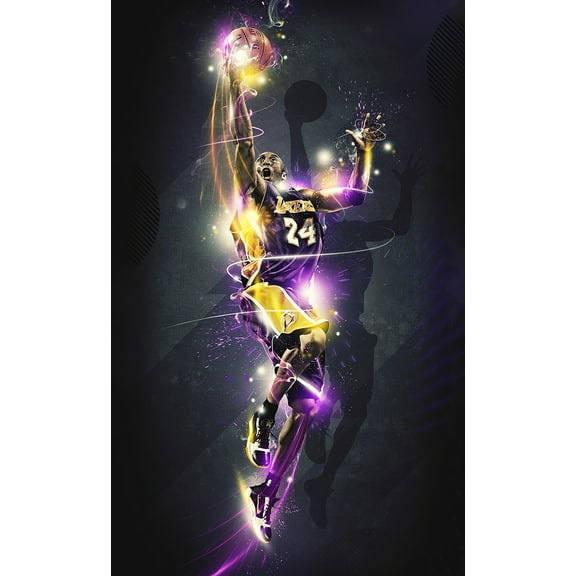 BINFA-Wall Art Kobe Bryant Los Angeles Basketball Star 12" x 18" Poster