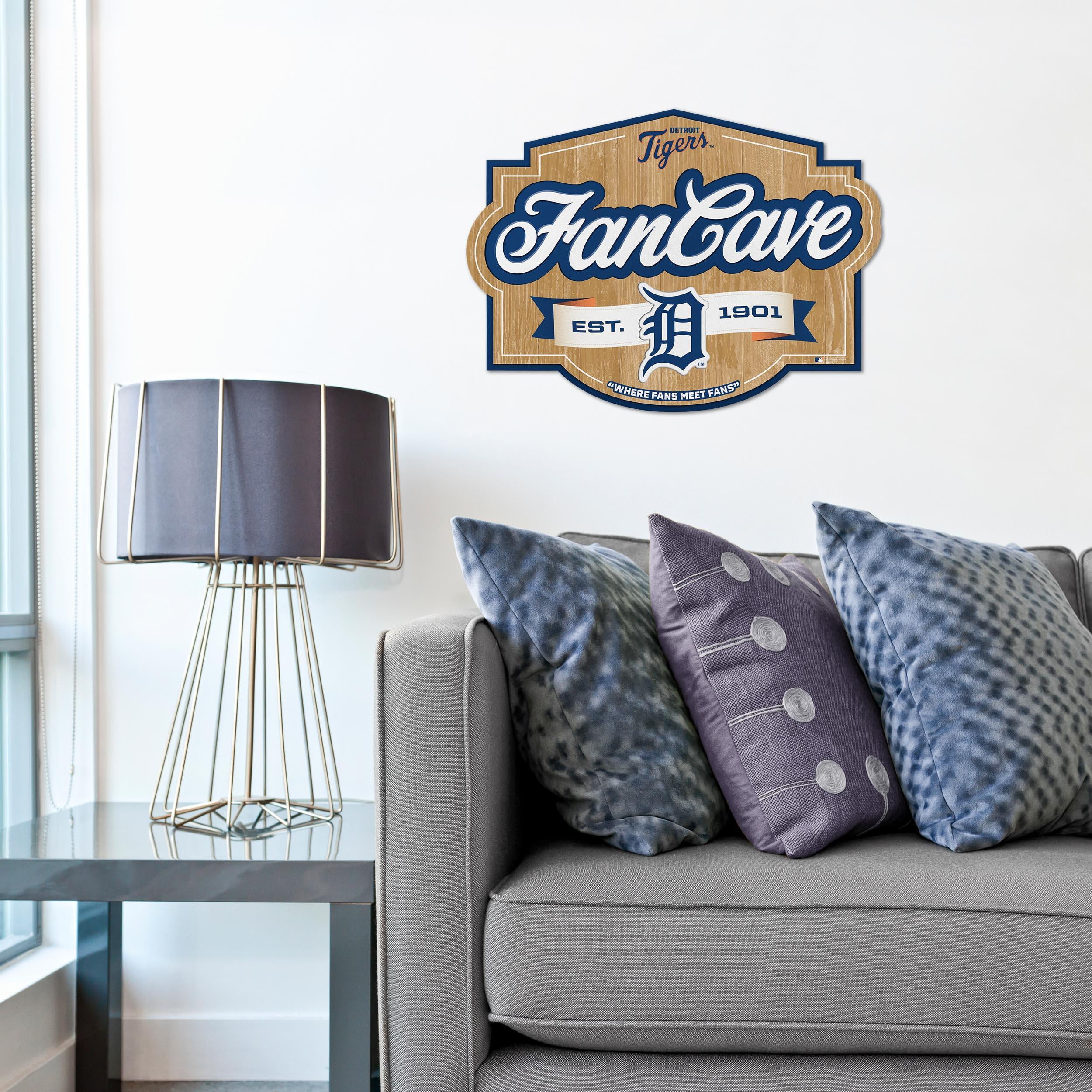 YouTheFan MLB Detroit Tigers Fan Cave Sign