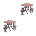 thumbnail image 3 of relayinert Kit de Meubles de Chambre Miniature Portable avec Table et Chaises Pliables en Plastique Type1 2Set, 3 of 6