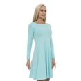 thumbnail image 2 of Women's A-Line Casual Skater Dress Long Sleeve, XL, Aqua, by Ambesonne, 2 of 3