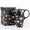 Black, variant on Topadorn Watercolor Blue Flower Ceramic Travel Mug, 17oz, Blue Floral Print on Black, Spill-Resistant Lid, Microwave/Dishwasher Safe, Gift Boxed