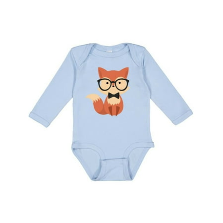 

Inktastic Cute Hipster Fox Gift Baby Boy or Baby Girl Long Sleeve Bodysuit