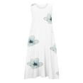 thumbnail image 4 of 2026 ! JINMGG Summer Dresses 2026, Dresses for Women 2026 Women's Summer Fashion Casual Printing Sleeveless Round Neck Pocket Dress Beach Casual Maxi Sundress White M, 4 of 5