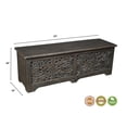 thumbnail image 6 of Taran Designs Monte Floral Carved Solid Wood Storage Ottoman in Black, 6 of 6