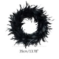 thumbnail image 3 of Decoración de Halloween Decoraciones de Halloween Corona de Puerta Corona de Flores de Plumas Negras Colgante de Puerta de Pared Decoración de Fiesta de Festival Decoraciones(Buy 2 Save 10%), 3 of 9