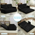 thumbnail image 5 of BALUS Futon Sofa Bed, 4-in-1 Corduroy Floor Couch Bed with Folding Mattress, Convertible Sleeper Sofa for Living Room, Black, 5 of 8