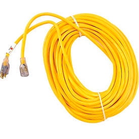 USW 12/3 100ft SJTW Yellow Heavy-Duty Lighted Extension Cord