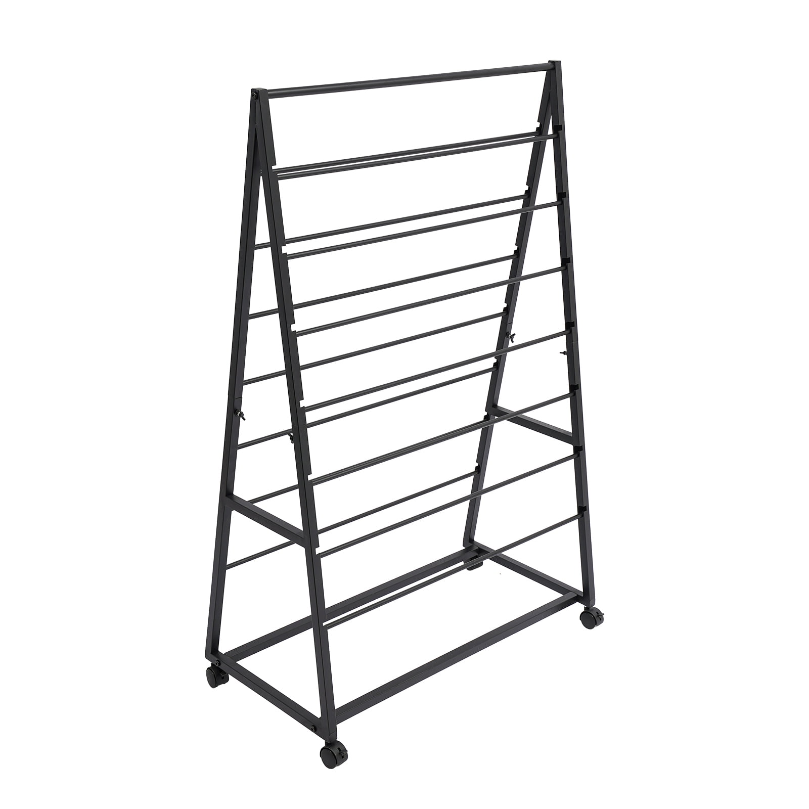 Ribbon Display Organizer with Wheels, Ribbon Holder Organizer Rack, Ribbon Storage Organizer Black 31.5*15.7*49.2in