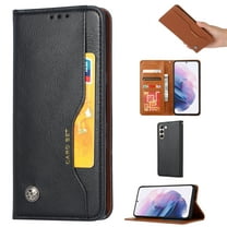 Dteck Case for Samsung Galaxy A14 5G,Magnetic Leather Card Slots Wallet Case Shockproof Rubber Kickstand Cover,Black