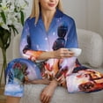 thumbnail image 4 of Goofa Lantern On Snow With Christmas Printed Women’s 2 Piece Pajama Set Super,Pajamas Women's Long Sleeve Sleepwear Soft Button Down Loungewear Pjs Lounge Set Nightwear-XX-Large, 4 of 9