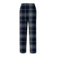 thumbnail image 4 of Fabrcox Flannel Man Pajama Pants Wide Leg Drawstring Pj Bottoms with Pockets Casual Baggy Loose Plaid Pj Pants Navy L, 4 of 5