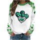thumbnail image 3 of TaTaai Womens St Patricks Day Print Raglan Sleeve Sweatshirt Long Sleeve Crewneck Casual Loose Fit Pullover Holiday Top Gift, 3 of 5