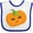 White and Royal, variant on Inktastic Halloween Pumpkin, Trick or Treat, Smiling Pumpkin Boys or Girls Baby Bib