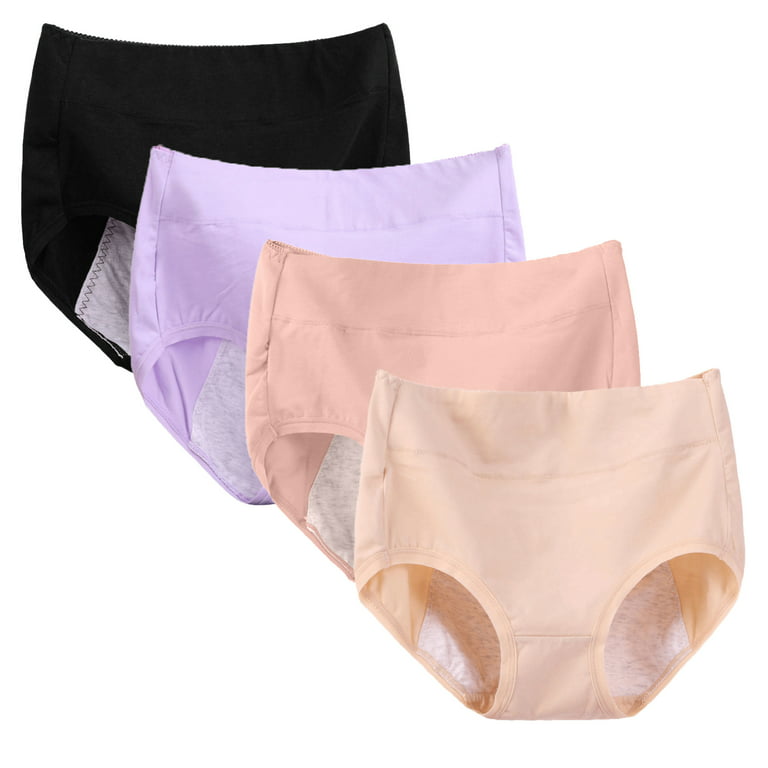 Pack of 4 washable menstrual panties in organic bamboo cotton, Weekly.