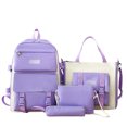 thumbnail image 4 of ibiyuan School Backpacks Water Resistant Large Capacity 4 In 1 School Bag Set for Ages 6th 7th 10th 12th, High School, University, Outdoor Travel, Campus, 4 of 4