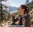 thumbnail image 6 of Collapsible Travel Water Bottle 20oz (600ml), BPA-Free, Foldable Silicone Lightweight Reusable Water Bottle with Leak-Proof Lid & Lanyard, Portable for Travel Cycling Gym Camping (Green), 6 of 9