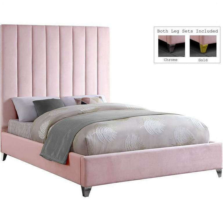 Meridian Furniture Via Velvet Full Bed Meridian Furniture Via Velvet Full Bed
