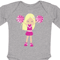 thumbnail image 4 of Inktastic Cheerleaders, Girl With Blonde Hair, Pink Uniform Girls Long Sleeve Baby Bodysuit, 4 of 5