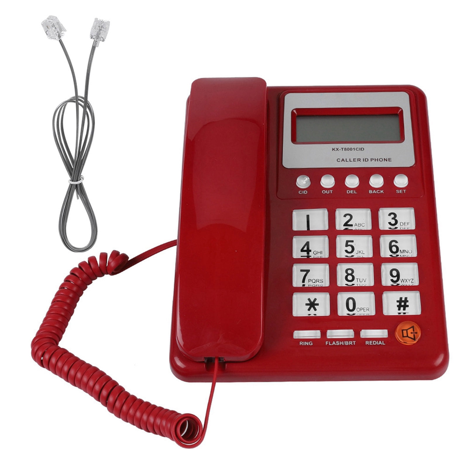 GGHKDD Red Landline Telephone Classical Trimline Phone Corded Telephone